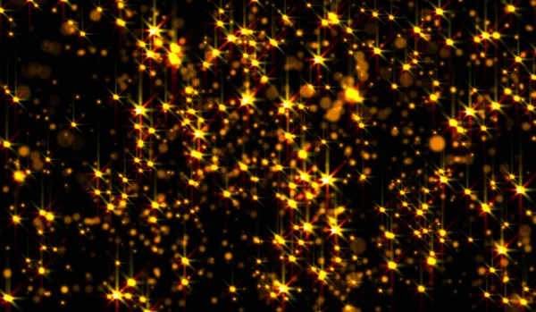 Abstrato Tecnologia Digital Laranja Luz Estrela Partículas Rede Fundo Preto — Fotografia de Stock