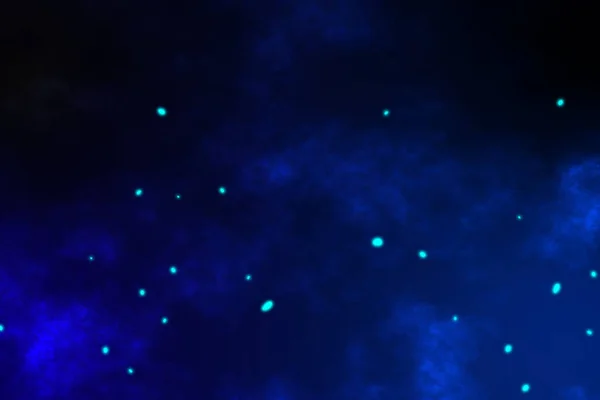 Faíscas Azuis Chamas Surgem Fogo Partículas Fogo Fundo Azul — Fotografia de Stock