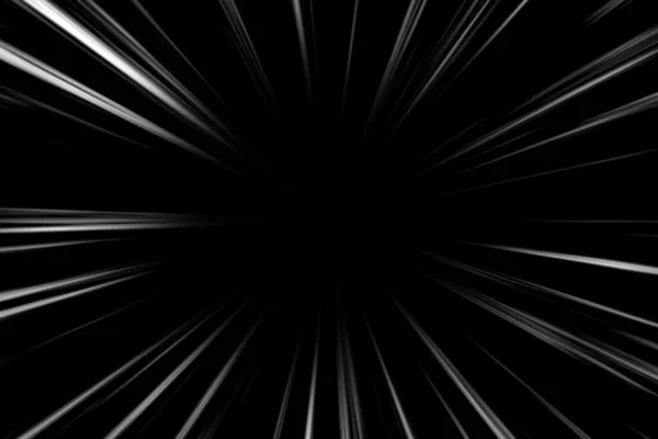 Швидкісна Лінія Білого Кольору Чорному Фоні Аніме — стокове фото