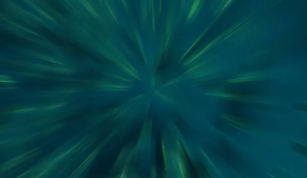 变焦动漫蓝绿色速度线模拟科米 — 图库照片