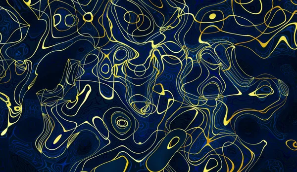 Twisted Blue Gold Gradient Liquid Blur Abstrakta Bakgrunder — Stockfoto