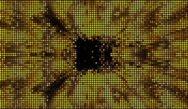 Meio Tom Pontos Abstrato Tecnologia Digital Amarelo Laranja Luz Sobre — Fotografia de Stock