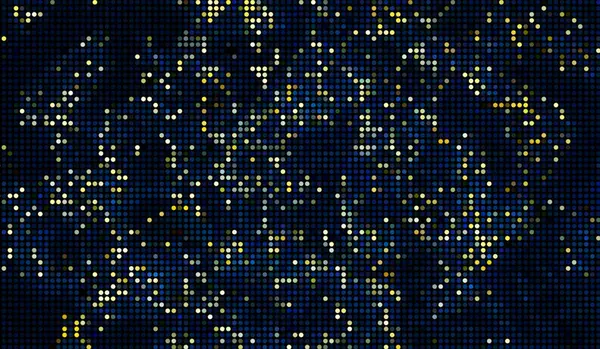 Meio Tom Pontos Abstrato Tecnologia Digital Luz Amarela Fundo Azul — Fotografia de Stock