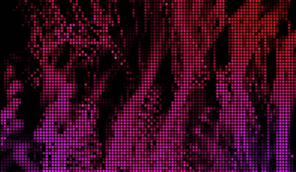 Halftone Stippen Abstracte Digitale Technologie Roze Licht Zwarte Achtergrond — Stockfoto