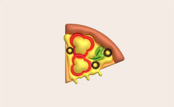 Ilustracja Plastry Pizzy Zwieńczone Łososiem Szynką Warzywami Serem Styl Minimalny — Wektor stockowy