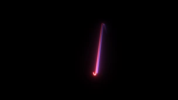 Looping Glowing Pulse Neon Frame Effect Black Background — Stok Video