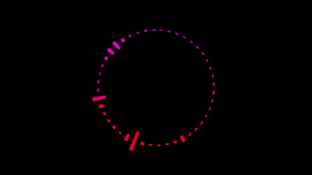 Circle Shaped Digital Sound Waves Black Background — Stock Video