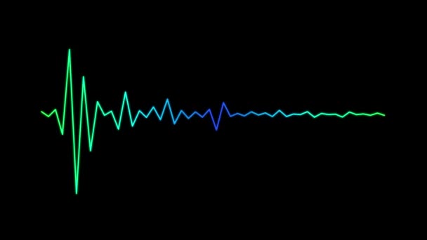 Siyah Arkaplanda Dijital Ses Dalgaları — Stok video