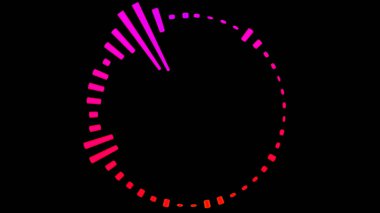 Siyah arkaplanda daire biçimindeki dijital ses dalgaları