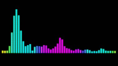 Siyah arkaplanda dijital ses dalgaları