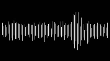 Siyah arkaplanda dijital ses dalgaları