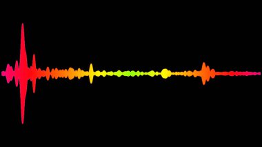 Siyah arkaplanda dijital ses dalgaları