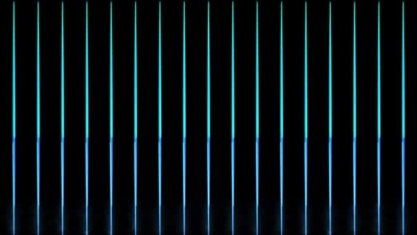 Leuchtender Looping Neon Effekt Hintergrund Schwarzer Hintergrund — Stockvideo