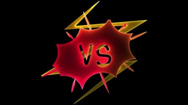 Parlak döngü simgesi VS neon etkisi, siyah arkaplan