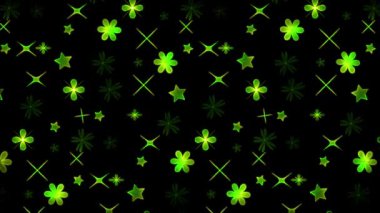 Parlayan neon etkisi deseni soyut arkaplan, siyah arkaplan. 