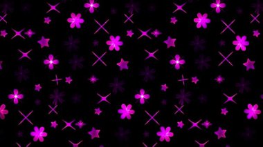 Parlayan neon etkisi deseni soyut arkaplan, siyah arkaplan. 