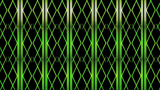 Zářící Smyčka Neonový Efekt Vzor Abstraktní Pozadí Černé Pozadí — Stock video