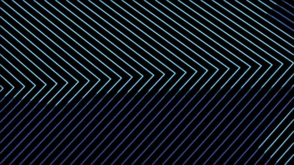 Glowing Looping Neon Effect Pattern Abstract Background Black Background — Stock Video