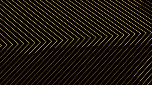 Glödande Looping Neon Effekt Mönster Abstrakt Bakgrund Svart Bakgrund — Stockvideo