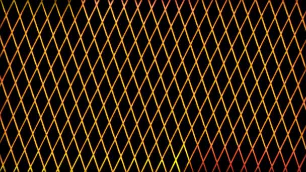 发光线形霓虹灯效果抽象背景 黑色背景 — 图库视频影像
