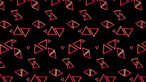 Светящийся Цикл Неоновый Эффект Картина Абстрактный Фон Черный Фон — стоковое видео