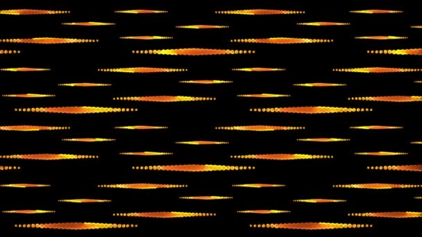 Glödande Looping Neon Effekt Mönster Abstrakt Bakgrund Svart Bakgrund — Stockvideo