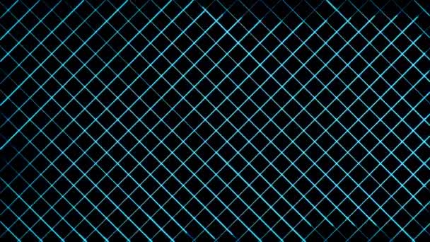 Świecące Pętli Neon Efekt Wzór Abstrakcyjne Tło Czarne Tło — Wideo stockowe