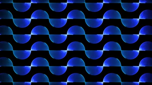 Świecące Pętli Neon Efekt Wzór Abstrakcyjne Tło Czarne Tło — Wideo stockowe