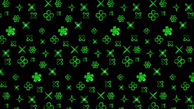 Parlak neon efekt arka planı, siyah arkaplan