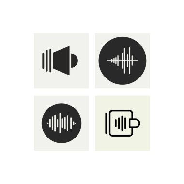 Siyah Ses Simgesi Vektörü Paketi