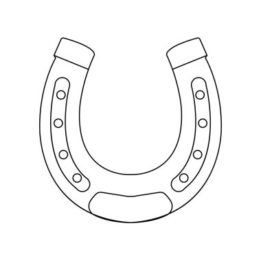 At nalı. Beyaz arka planda izole edilmiş at nalı.