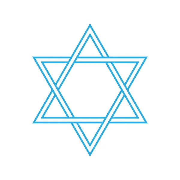 Star David Jewish Star David Symbol Simple Design Hanukkah — Stock Vector