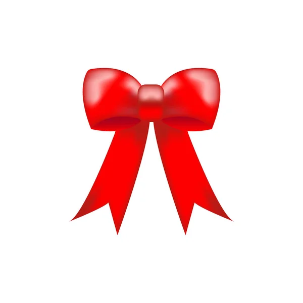 Bogen Symbol Vector Red Geschenkband Bogen Isoliert Auf Weißem Hintergrund — Stockvektor