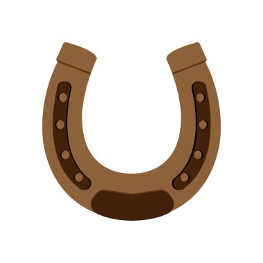 At nalı. Şanslı at nalı beyazın üzerinde izole edilmiş.