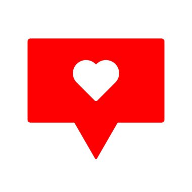 Sosyal medya simgesi. Benzer simgenin kalp simgesi / Vektör illüstrasyonu.