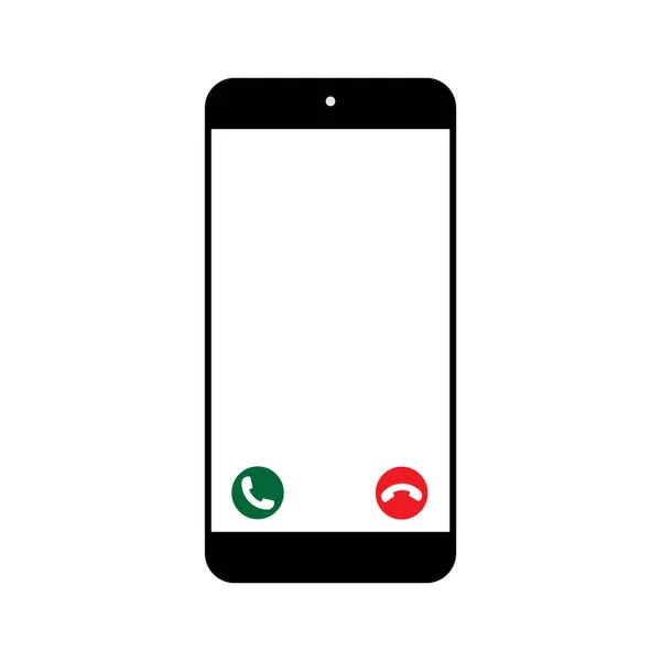Akıllı telefon beyazda izole edildi. Vektör illüstrasyonu