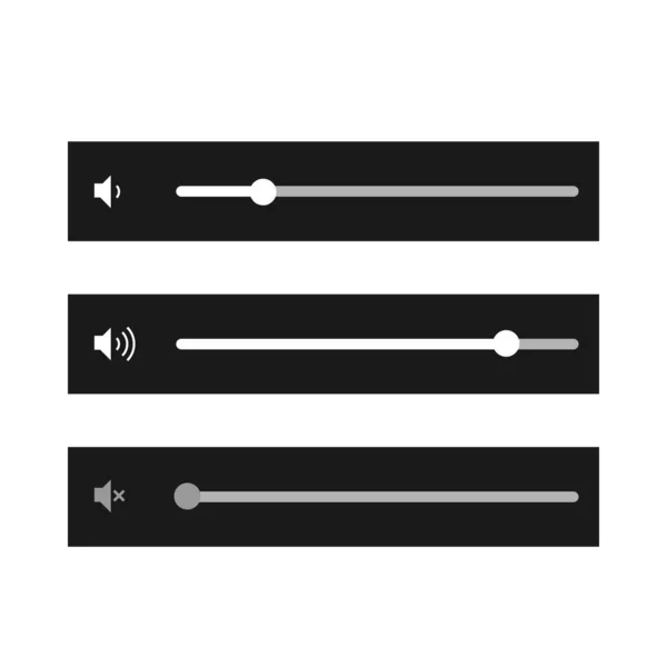 Volumenleisten Icon Vektor Lautstarke Flache Vektorsymbole Für Video Apps Und — Stockvektor