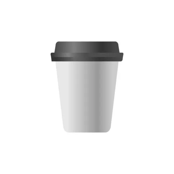 Kaffekopp Isolerad Vit Bakgrund Vektor Illustration — Stock vektor