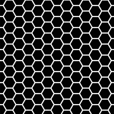 Bal peteği deseni. Altıgen soyut arkaplan vektör tasarımı. Vektör illüstrasyonu