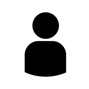 Kullanıcı simgesi vektör illüstrasyonu. İnsanlar imzalar. Beyaz arkaplanda izole edilmiş.