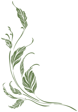 Saydam bir arkaplanda yaprak dalları köşe tasarımı dekoratif süsleme