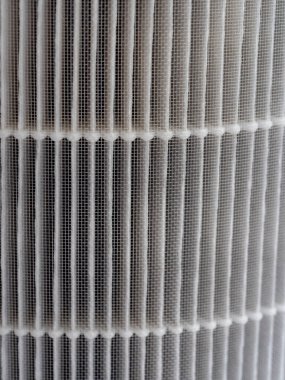 Toz filtresindeki naylon ağ ve filtre kağıdının yüzeyi