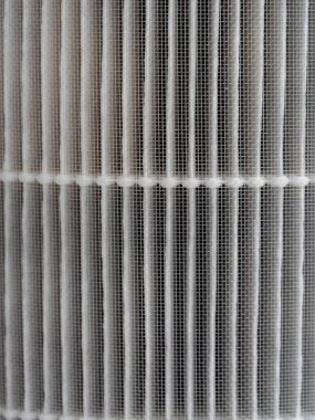 Toz filtresindeki naylon ağ ve filtre kağıdının yüzeyi