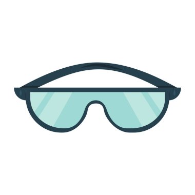 Görünürde yansıtıcı lensleri olan ayırt edici modern gözlük..