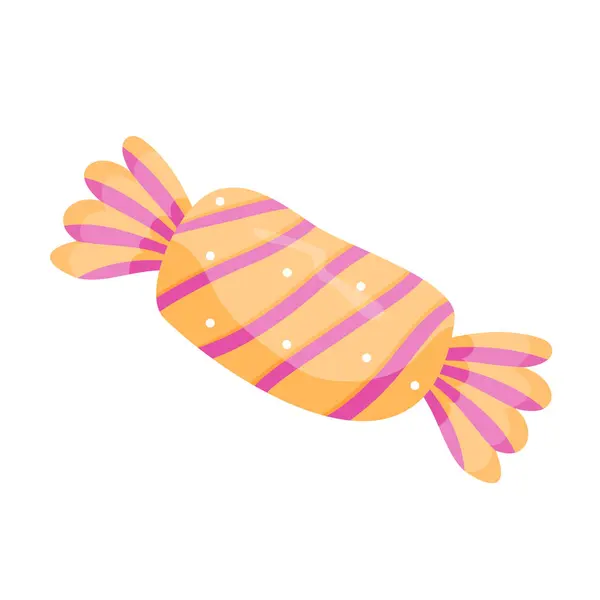 Pembe çizgili ve noktalı turuncu şekerler.