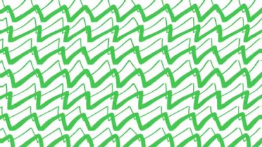 Beyaz yatay ekranda yeşil dalga çizgi animasyonu