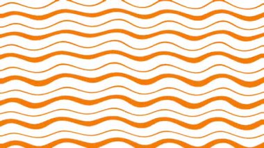 beyaz yatay ekranda turuncu dalga çizgi animasyonu