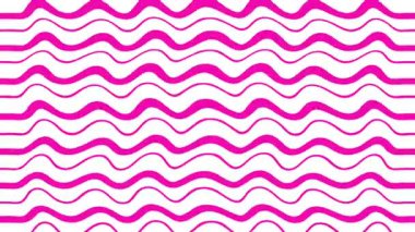 beyaz yatay ekranda pembe dalga çizgi animasyonu