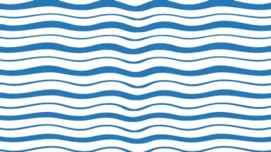 Beyaz yatay ekranda mavi dalga çizgi animasyonu