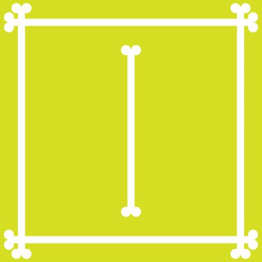 I harfini oluşturmak için düzenlenmiş kemikli logo tasarımı.